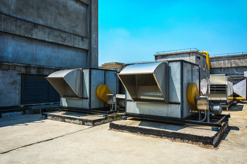 Residential HVAC equipment and supplies prepared for installation